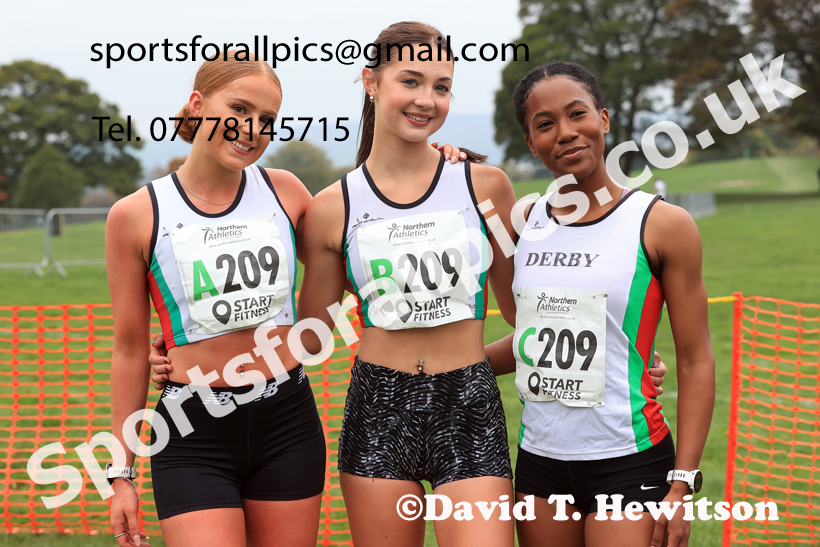 Senior Womens relay, 2025 Northern Cross Country Relays, Graves Park, Sheffield. Photo: David T. Hewitson/Sports for All Pics